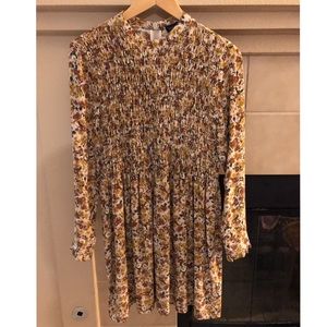 Topshop floral babydoll dress